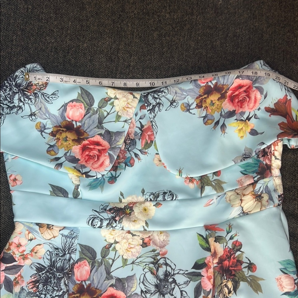 ASOS Stunning Blue Off-Shoulder Formal Dress with Stretch Plus sz 18 - Picture 7 of 16